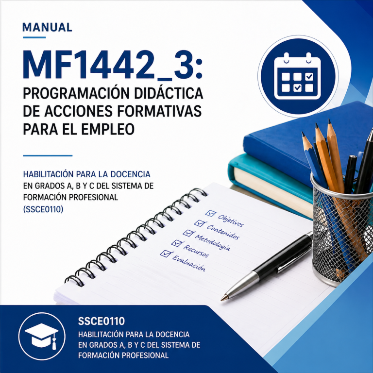 Manual MF1442_3 programación didáctica acciones formativas formación profesional SSCE0110