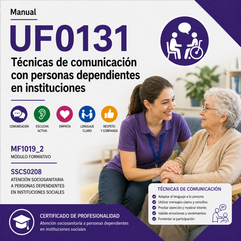 UF0131 técnicas comunicación personas dependientes instituciones